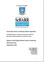 Colorectal cancer screening options appraisal PDF 838Kb