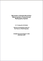 Evaluation of Kodak DirectView Mammography Computerised Radiography System